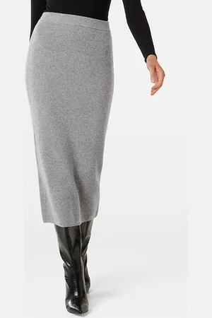Forever New Erin Knit Skirt Grey