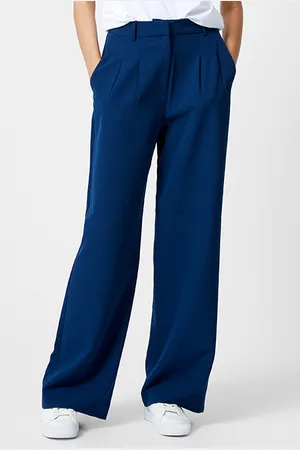 French Connection Echo Crepe Trouser Midnight Blue