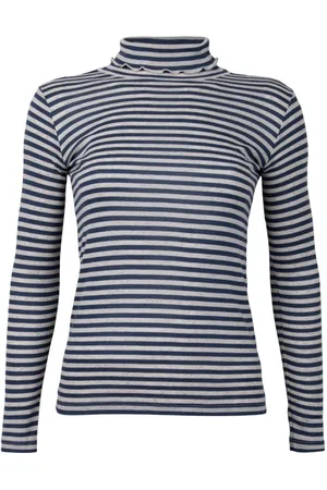 BY-BAR Girls Striped Rollneck Indigo Blue