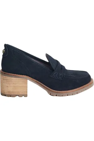 White Stuff Gigi Heeled Loafer Dark Navy