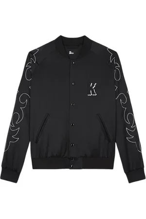 The Kooples Ribbed Edge Jacket With Snap Buttons And Embroidered Details