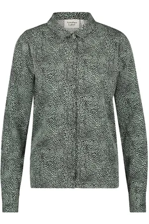 ANOTHER LABEL Lena Shirt L/s Grey Green Animal