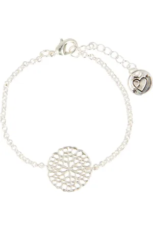 Otazu Flower Disc Bracelet Silver