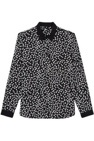 The Kooples Chemise Printe Detail Col Blanc Black White