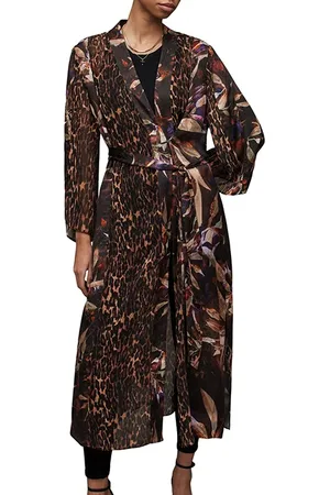 AllSaints Elsa Tippi Kimono Rust Brown
