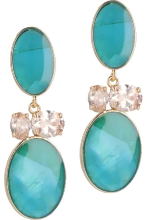 Otazu Crystal Earrings Turquoise