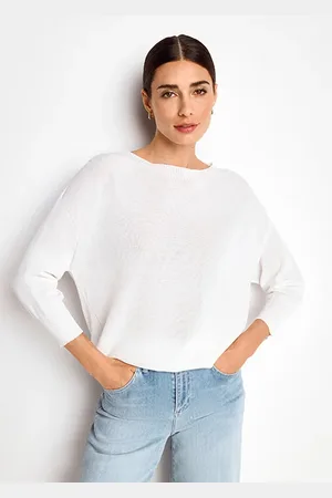 Rich & Royal Finegauge Seamless Pullover Recycled Whisper White