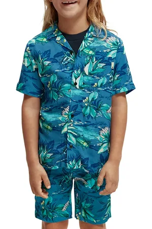 Scotch&Soda Boys All-over Printed Short-sleeved Shirt Bugs Allover