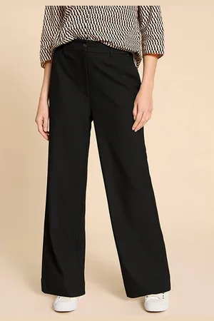 White Stuff Belle Wide Leg Trouser Pure Black