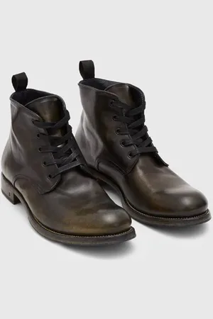 John Varvatos Rivington Ankle Lace Boot Charcoal