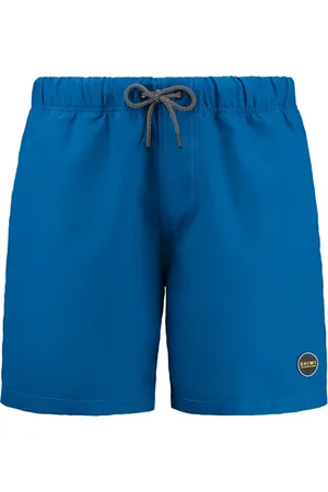 Shiwi Men Swim Short Recycled Mike Solid Micro Peach Deep Sky Blue