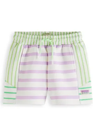 Scotch&Soda Mixed Printed Stripe Sweatshorts Striped