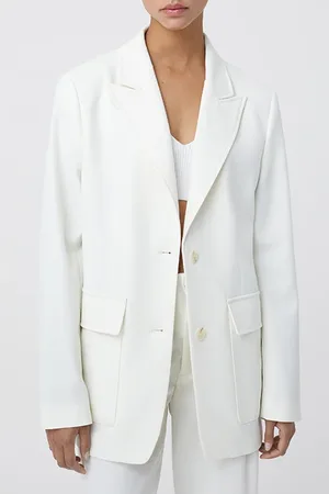 Closed Blazer With Patch Pockets Ivory