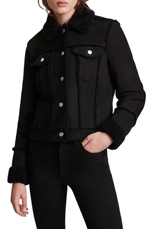 AllSaints Kingsly Shearling Black/black