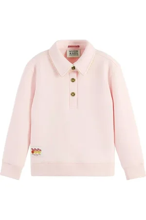 Scotch&Soda Relaxed-fit Polo-collar Sweatshirt Peach