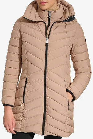 DKNY Zpfrt W/bib Packable Camel