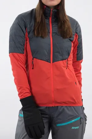 Bergans Senja Midlayer W Jkt Light Dahlia Red / Solid Charcoal
