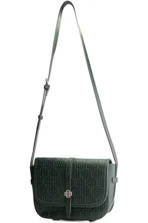 Black Bananas Monogram Saddle Bag Green