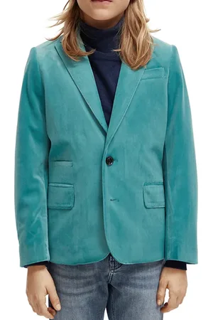 Scotch&Soda Velvet Blazer Deep Turquoise