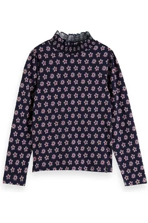 Scotch&Soda All-over Printed Slim-fit Longsleeve T-shirt Night Patchwork