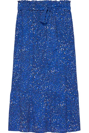 Sandwich Long Wrap Skirt With Print Surf The Web