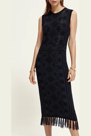 Scotch&Soda Fringe Hem Knitted Dress Night