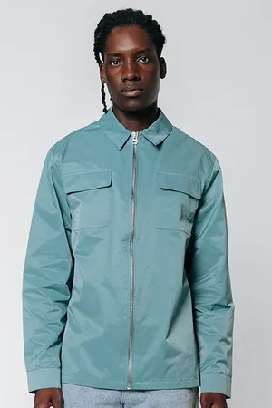 Colourful rebel Luca Zip Shirt Grey Blue