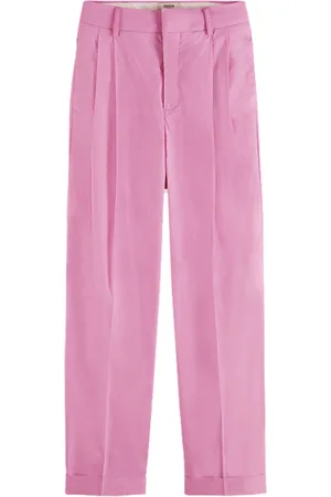 Scotch&Soda Mila - High Rise Tapered Pleated Chino Orchid Pink