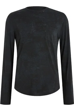 John Varvatos Atkins Ls Chipped Wall Printed Burnout C Officer Blue