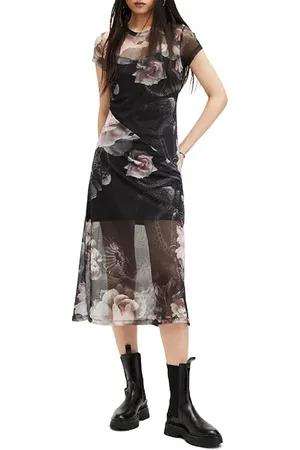 AllSaints Hanna Valley Ss Dres Black Mono