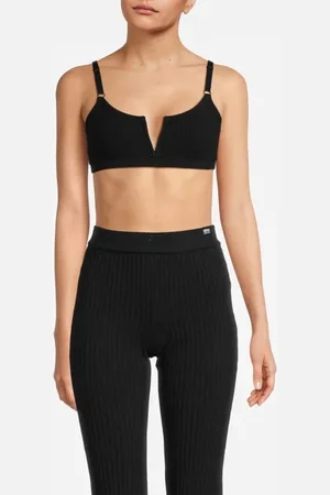 Moschino Logo Patch Cotton Crop Top Black