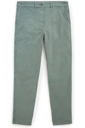 White Stuff Twister Chino Trousers Mid Green