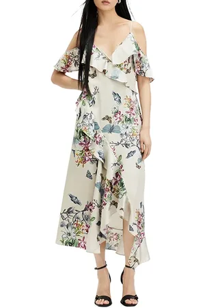 AllSaints Orion Sanibel Dress Taupe Grey