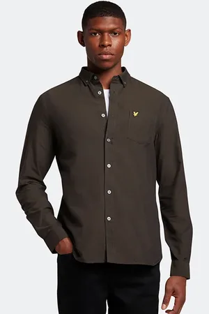 Lyle & Scott Regular Fit Light Weight Oxford Shirt Olive/jet Black