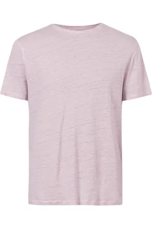 John Varvatos Mott Regular Fit Ss Linen Crew With Cold Misty Rose