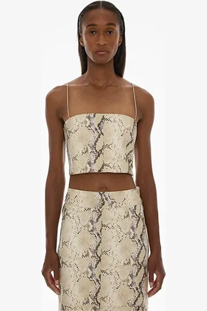 Helmut Lang Python Top Goat Leather Beige