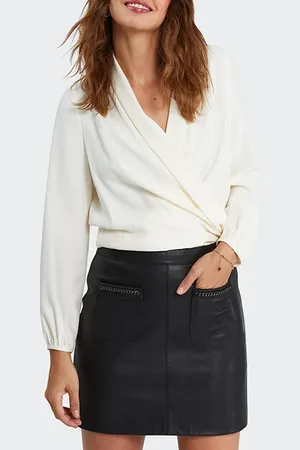 ICODE Off-white Shawl Collar Blouse