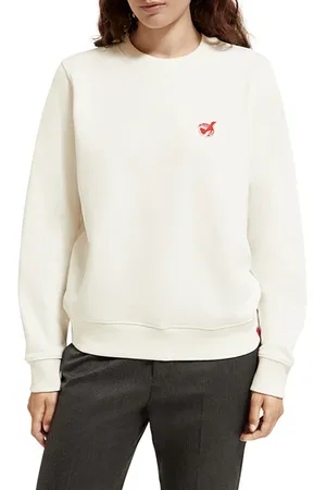 Scotch&Soda The Free Spirit Peace Bird Regular Fit Sweat Off White