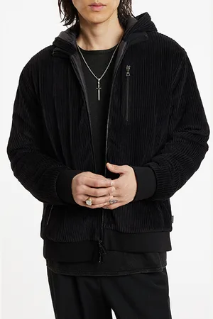 John Varvatos Adami Ls Quilted Velour Hood Jacket Black