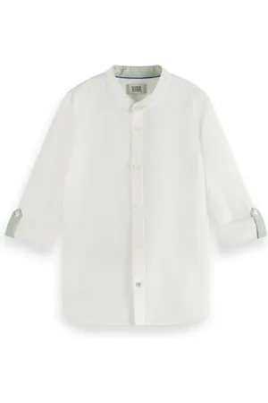 Scotch&Soda Regular-fit - Cotton Linen Shirt White