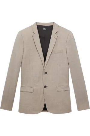 The Kooples 2 Button Suit Jacket Beige Melange