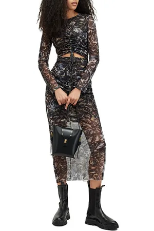 AllSaints Katie Caladesi Dress Petrol Blue