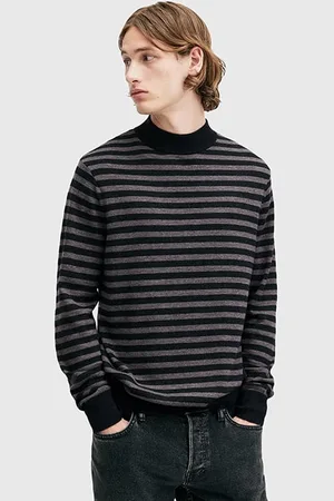 AllSaints Andi Mock Neck Charcoal/black