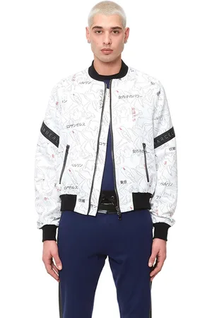Marcell Von Berlin Men’s Fitted Bomber Jacket Ladies With Font Print
