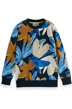 Scotch&Soda Cotton In Conversion Printed Crewneck Sweatshirt Flower Camo