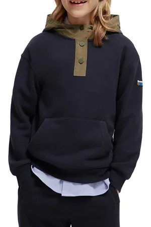Scotch&Soda Hoodie With Nylon Contrast Detail Contains Organic Cotton Ni