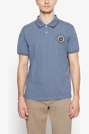 Signal Lucassi Badge Polo Blue Autumn Melange