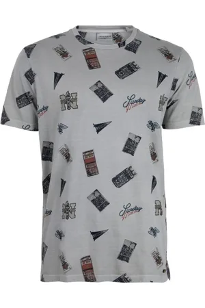 No Excess T-shirt Crewneck Allover Printed Garment Dyed Smoke Green