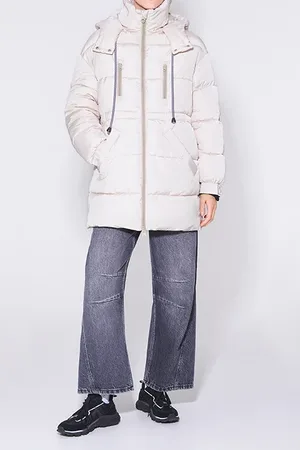 Bimba y Lola Ivory Oversize Puffer Jacket
