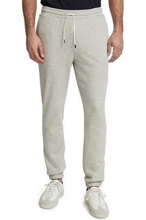 Scotch&Soda Essential Badge Sweatpant In Organic Cotton Grey Melange